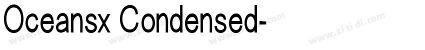 Oceansx Condensed字体转换